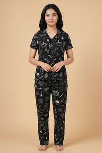 Zivame Knit Cotton Pyjama Set - Tap Shoe — thumbnail 5